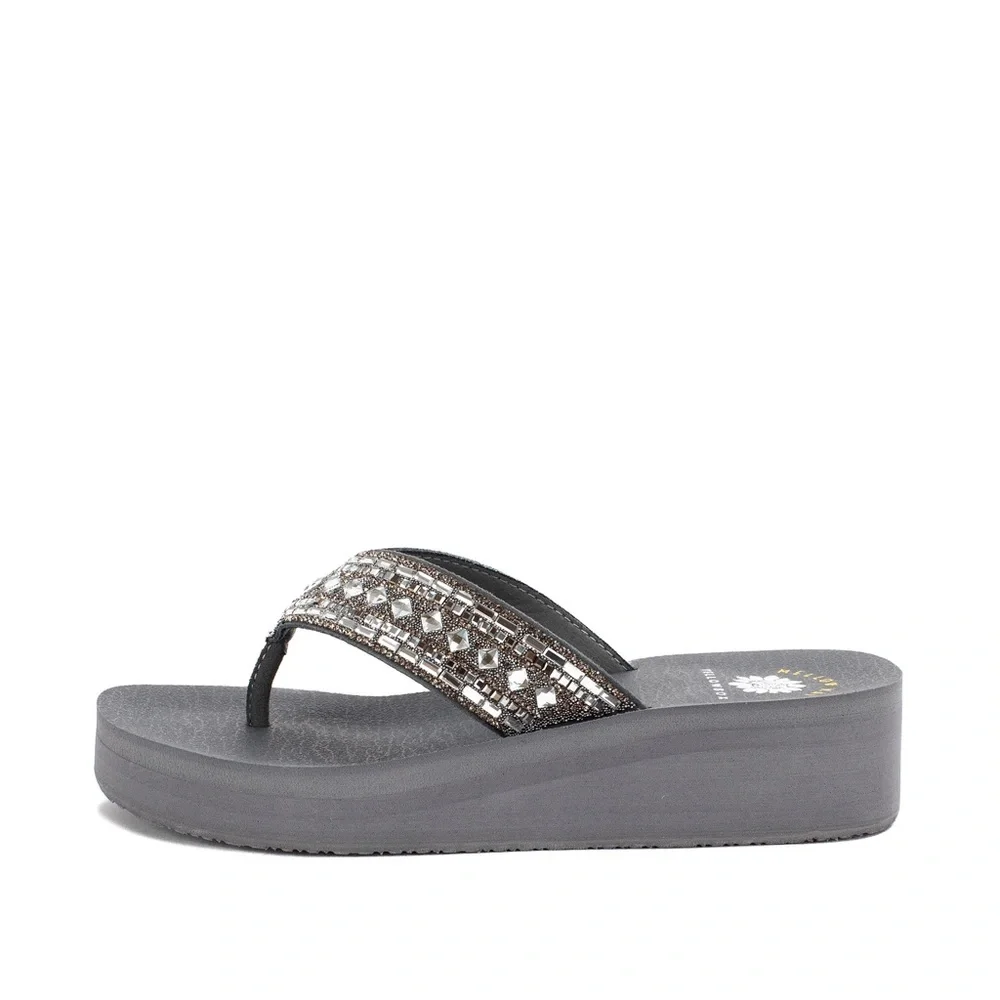 Yellow box flip flops PAREL color gray medium width - Picture 2 of 5